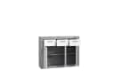 PREISBRECHER Sideboard BACCIO Betonoptik Lichtgrau/Weiß Bild 3