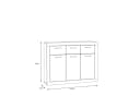 PREISBRECHER Sideboard BACCIO Betonoptik Lichtgrau/Weiß Bild 4