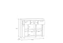 PREISBRECHER Sideboard BACCIO Betonoptik Lichtgrau/Weiß Bild 5