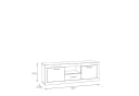 PREISBRECHER Lowboard BACCIO, 2 Türen, 1 Schublade, Betonoptik Lichtgrau/Weiß Bild 5