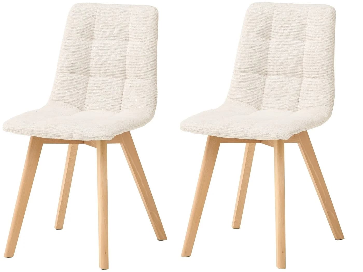 PREISBRECHER 4-Fußstuhl Belana 2er Set Beige Buche - Bild 2