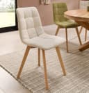 PREISBRECHER 4-Fußstuhl Belana 2er Set Beige Buche Bild 3