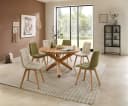 PREISBRECHER 4-Fußstuhl Belana 2er Set Beige Buche Bild 5