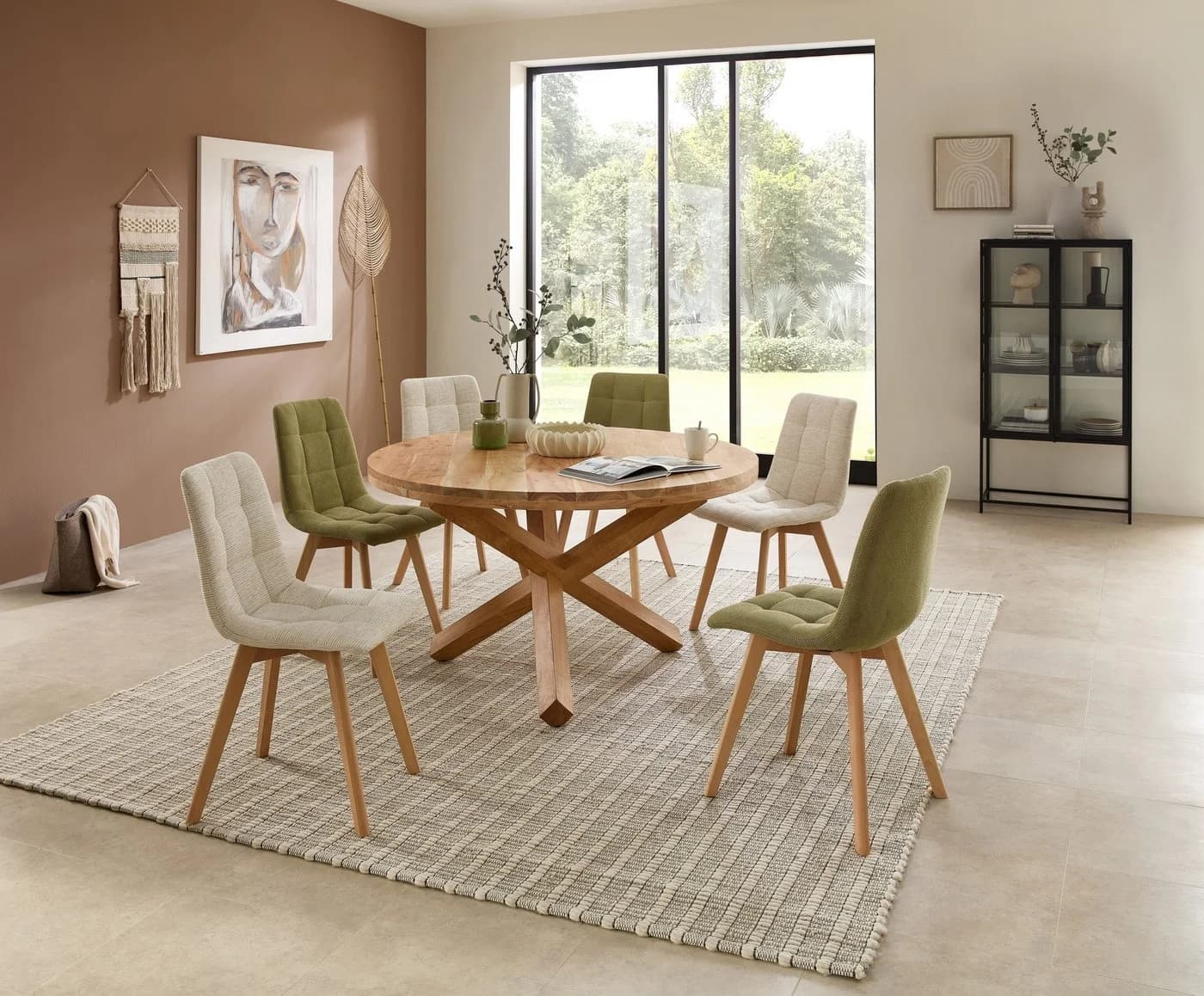 PREISBRECHER 4-Fußstuhl Belana 2er Set Beige Buche - Bild 5