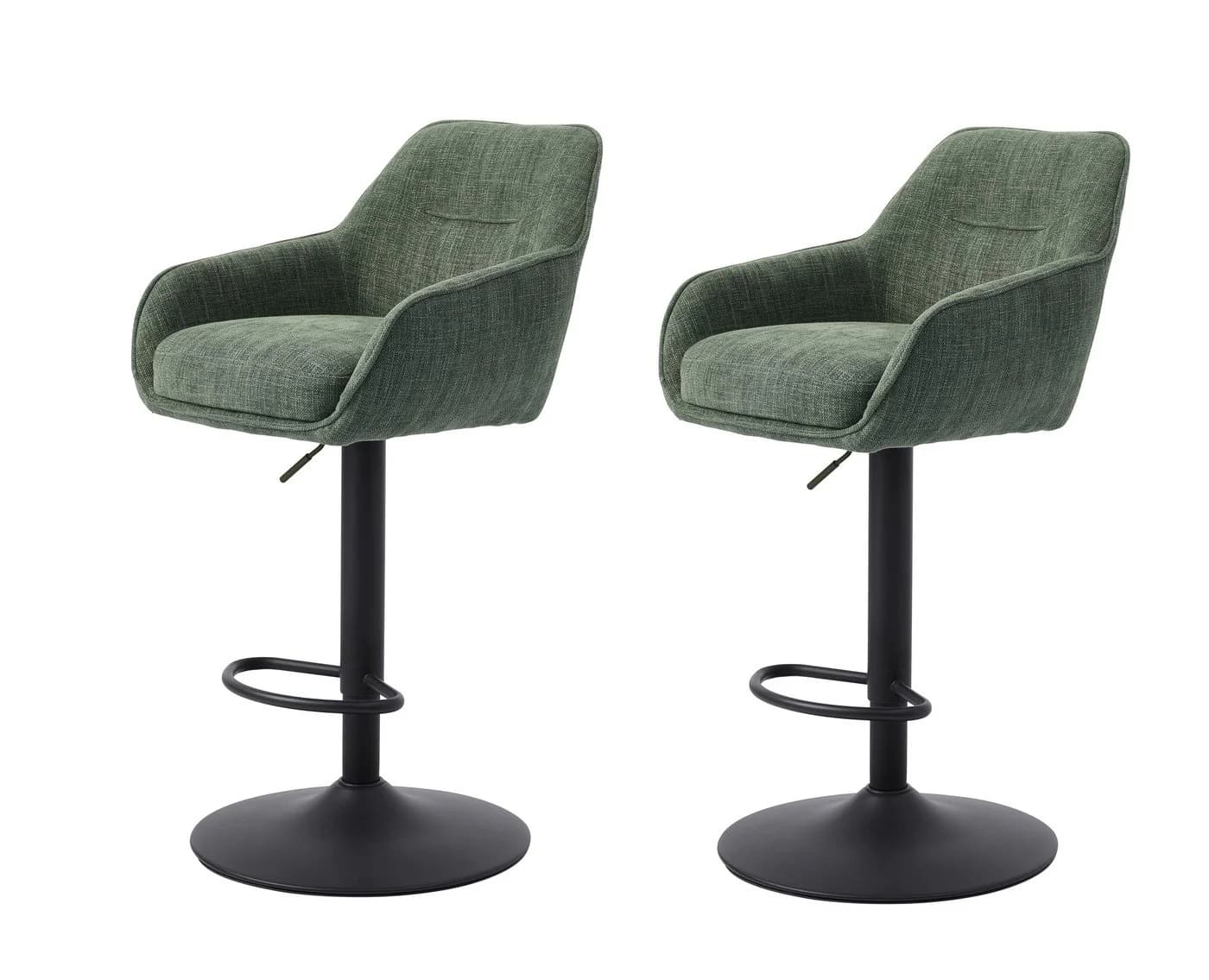 freiraum Barhocker Avola 2er-Set Waldgrün Modern - Bild 2