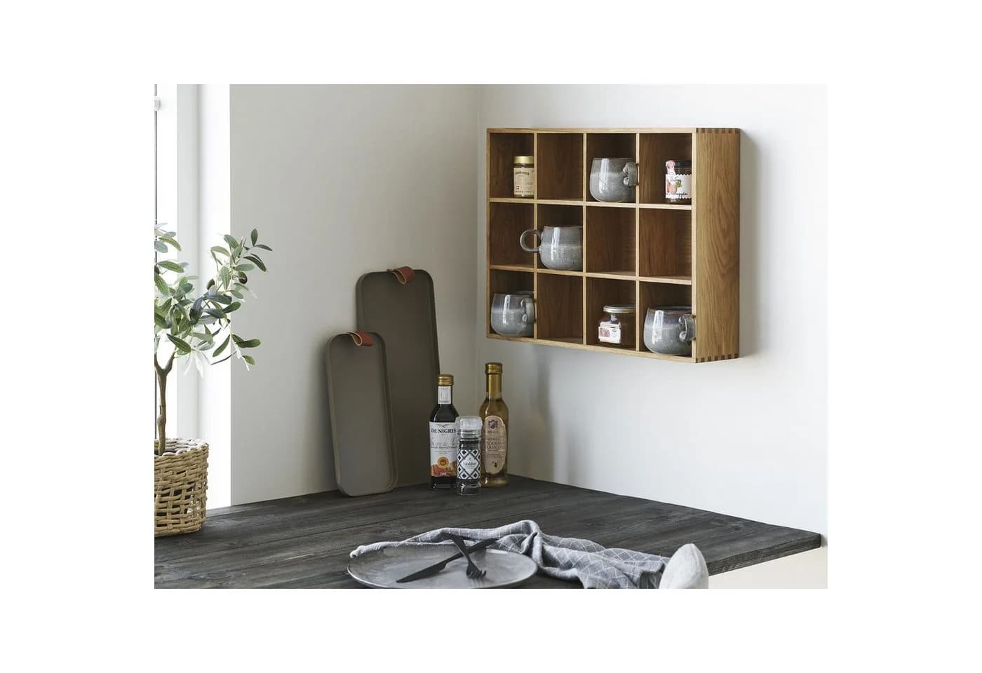 freiraum Hängeregal Soria Eiche MDF 12 Fächer