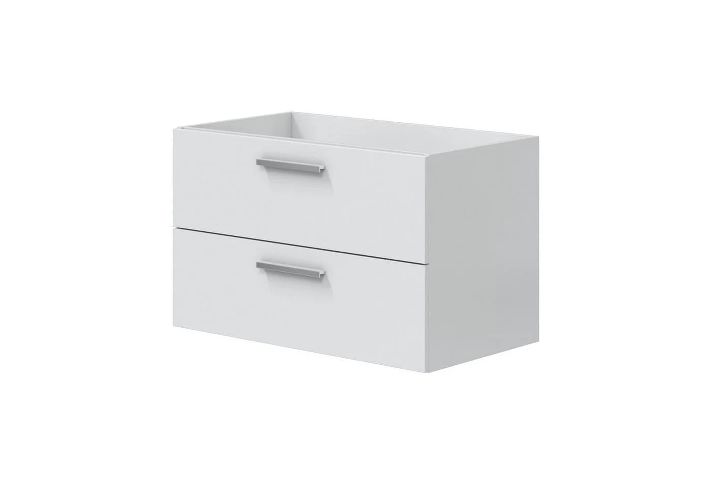 freiraum Waschbeckenunterschrank ECO KIT Weiß Hochglanz Soft-Close
