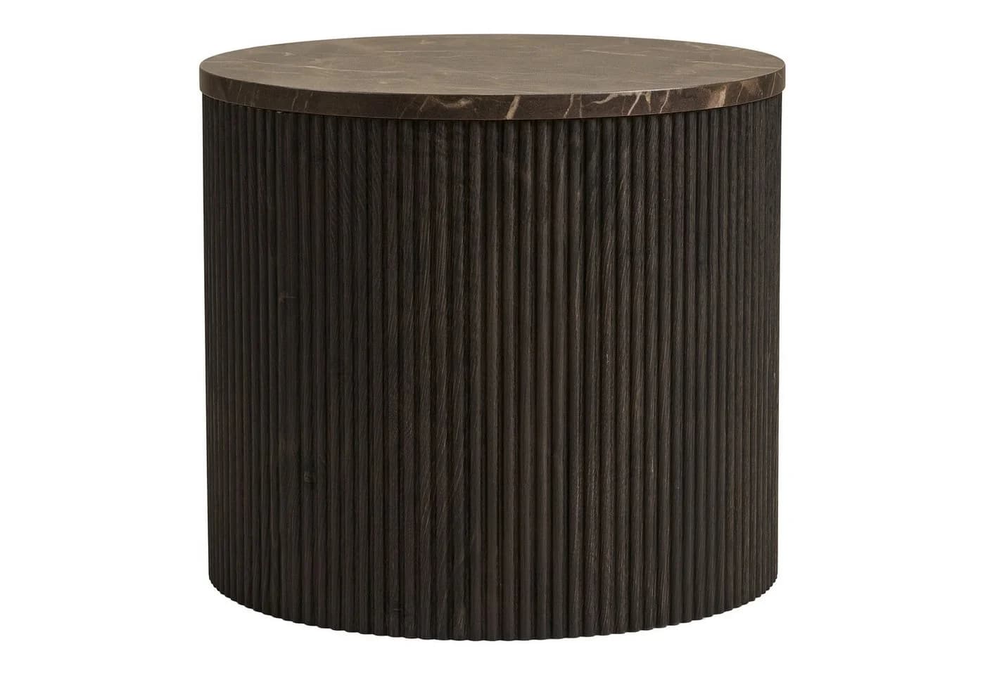 freiraum Beistelltisch Rota Dunkelbraun Marmor-Dekor MDF - Bild 3