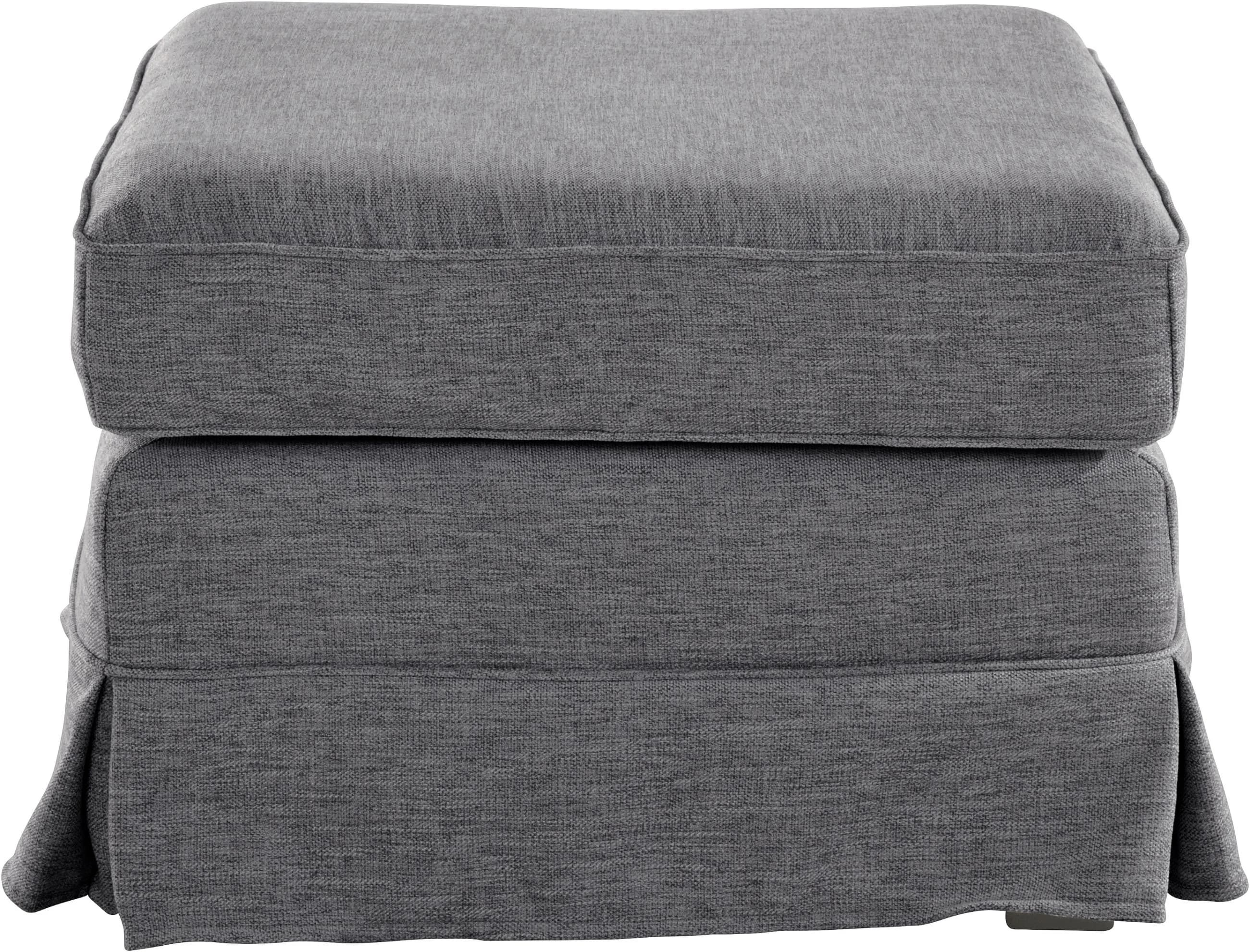 HOME AFFAIRE Polsterhocker Shadmoor Grau 100% Polyester