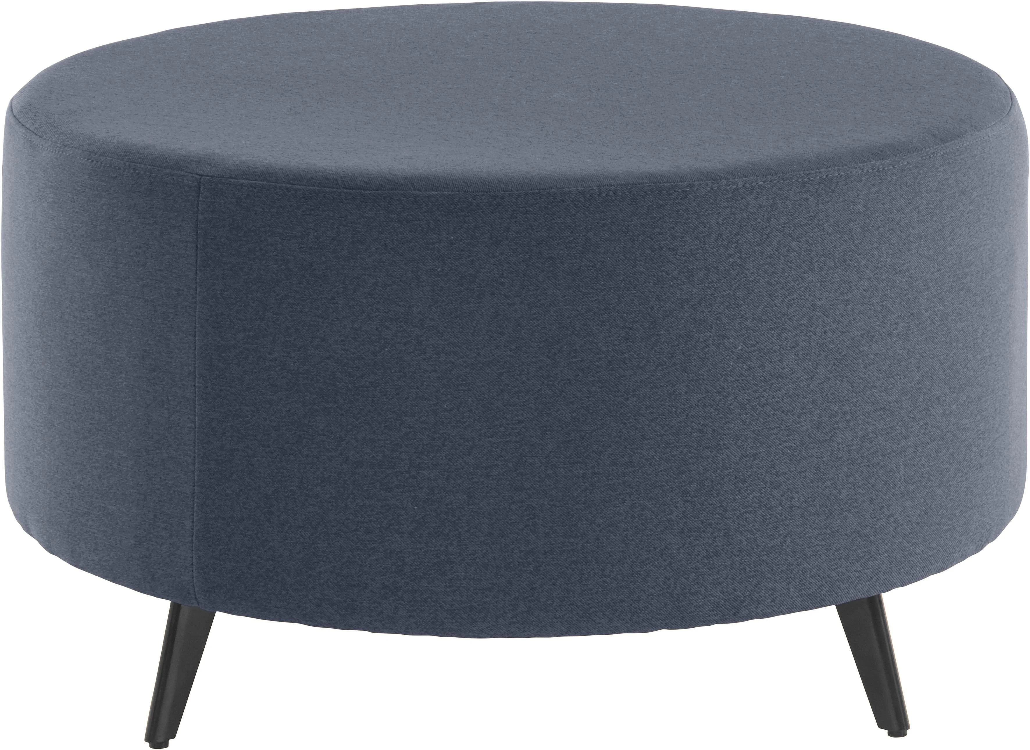 Home Affaire Polsterhocker Hulby Dunkelblau Polyester