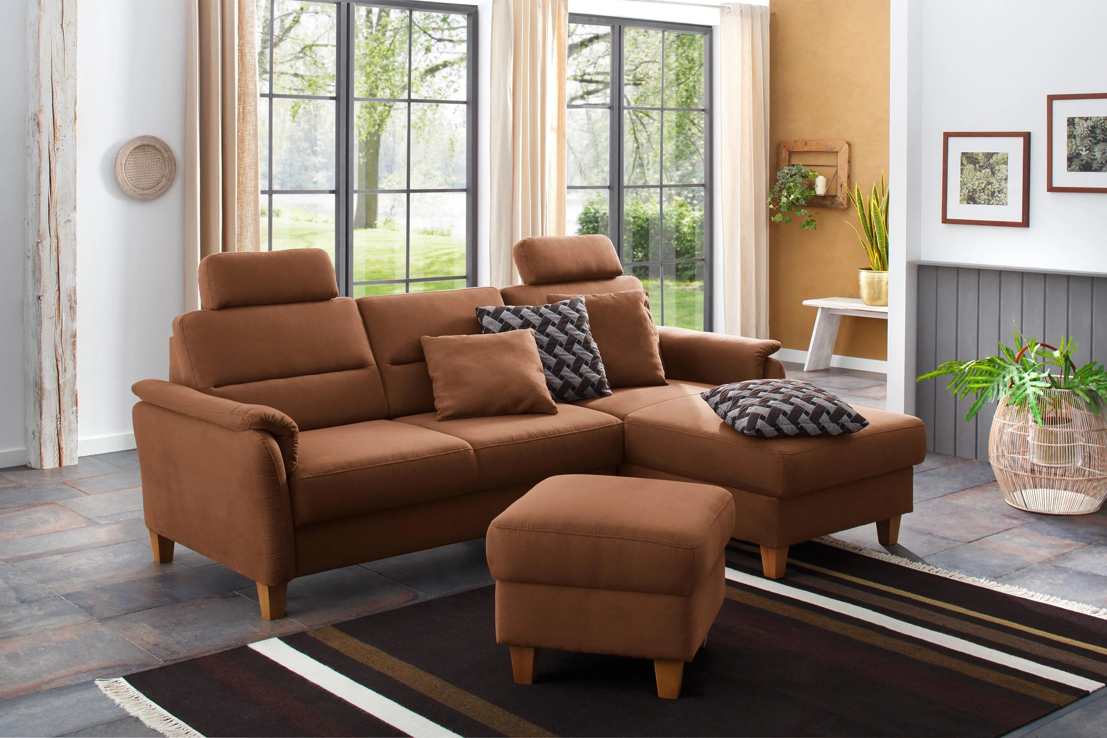 Home Affaire Polsterhocker Palmera Braun mit Stauraum