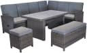 KONIFERA Gartenlounge-Set Paris Grau Aluminium Polyrattan Bild 1