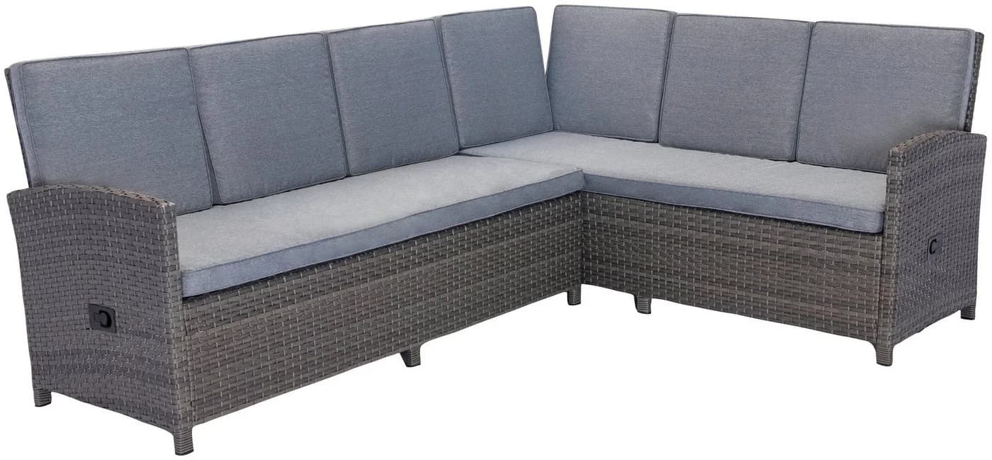 KONIFERA Gartenlounge-Set Paris Grau Aluminium Polyrattan - Bild 4