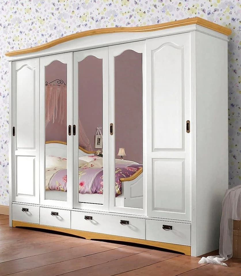 OTTO home Schiebetürenschrank Konrad Landhausstil Weiß Massivholz - Bild 2