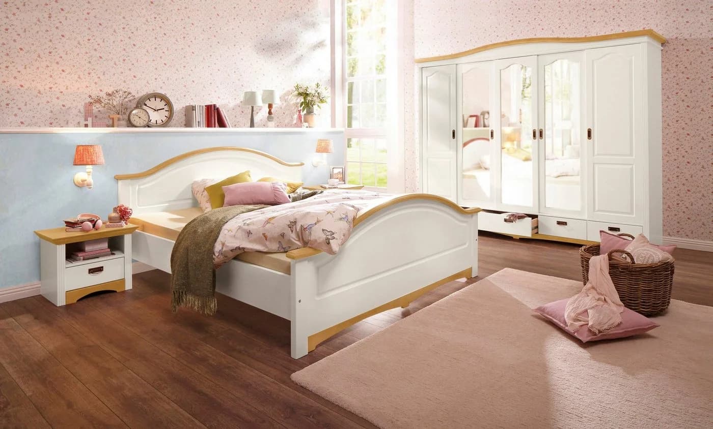 OTTO home Schiebetürenschrank Konrad Landhausstil Weiß Massivholz - Bild 4