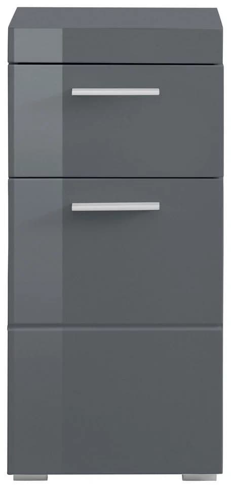 WELLTIME Unterschrank Avena Grau Hochglanz mit 1 Schublade - Bild 3