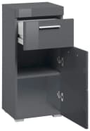WELLTIME Unterschrank Avena Grau Hochglanz mit 1 Schublade Bild 4
