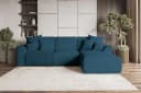 99rooms Ecksofa Gusto L-Form mit Schlaffunktion Cordstoff Blau Bild 2