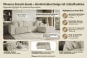 99rooms Ecksofa Gusto L-Form mit Schlaffunktion Cordstoff Blau Bild 5