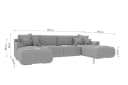 99rooms Wohnlandschaft Gusto U-Form Sofa Schwarz mit Schlaffunktion Bild 5