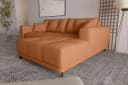 99rooms Ecksofa Massimo L-Form mit Schlaffunktion Strukturstoff NEVE Rostfarben Bild 3