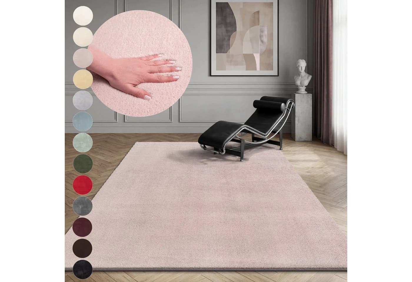 OTTO HOME Arabell Kunstfellteppich Rosa Blush Kuschelig Anti-Rutsch - Bild 2