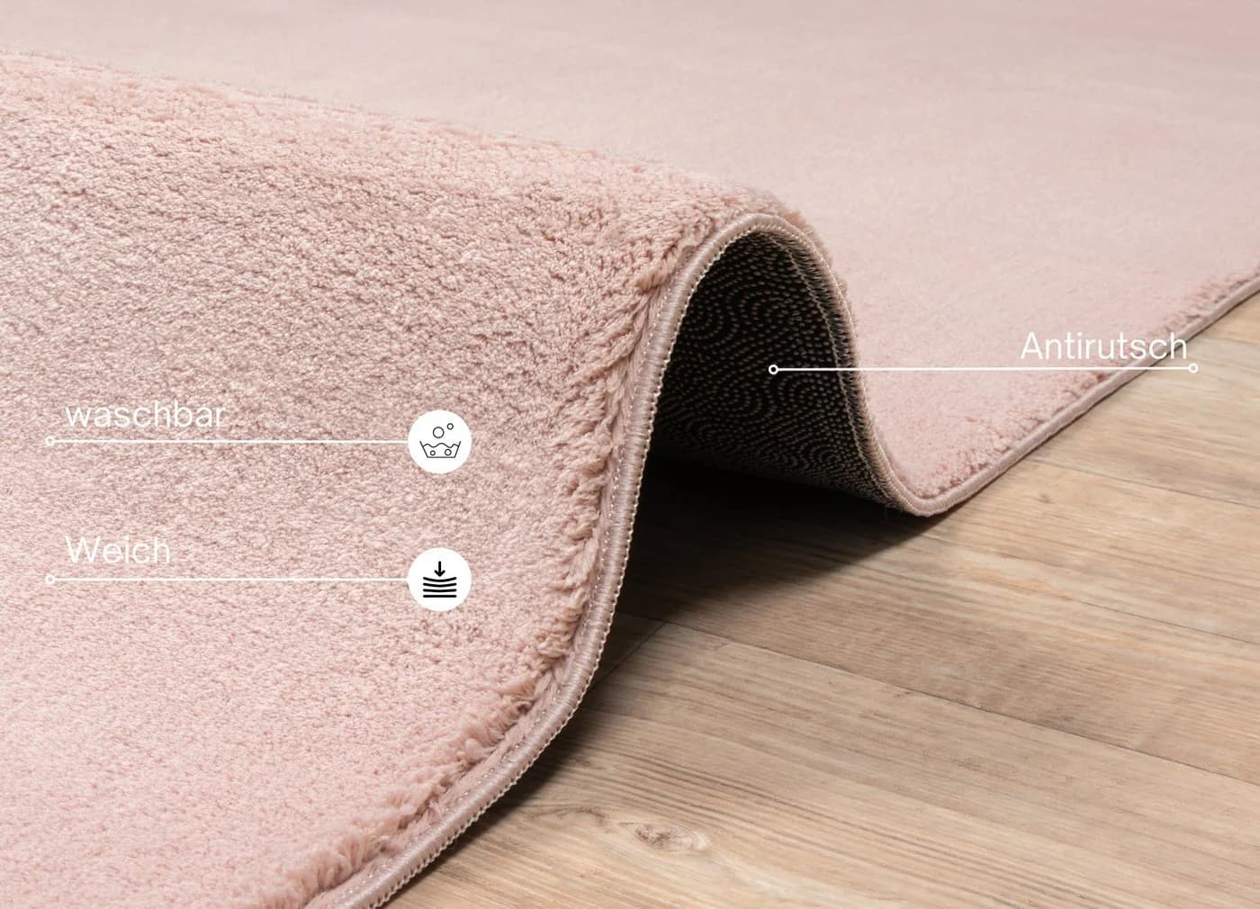 OTTO HOME Arabell Kunstfellteppich Rosa Blush Kuschelig Anti-Rutsch - Bild 5