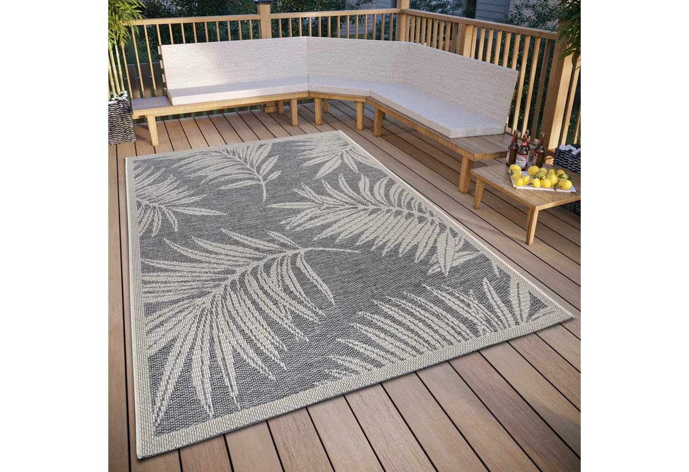 HANSE HOME Teppich Paru Grau Creme Outdoor Indoor - Bild 2