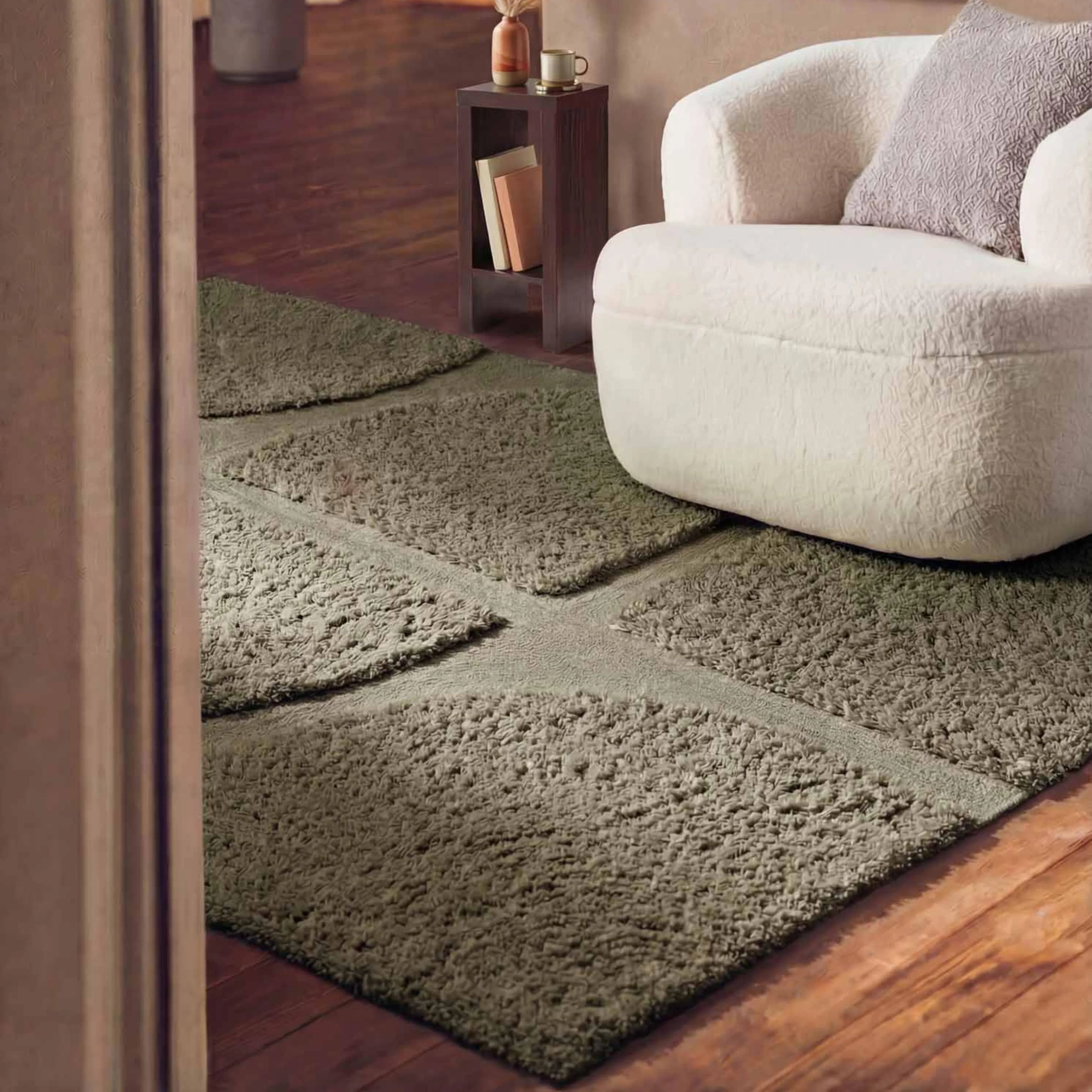 TED BAKER Hochflor-Teppich Jasper Grün Shaggy Modern