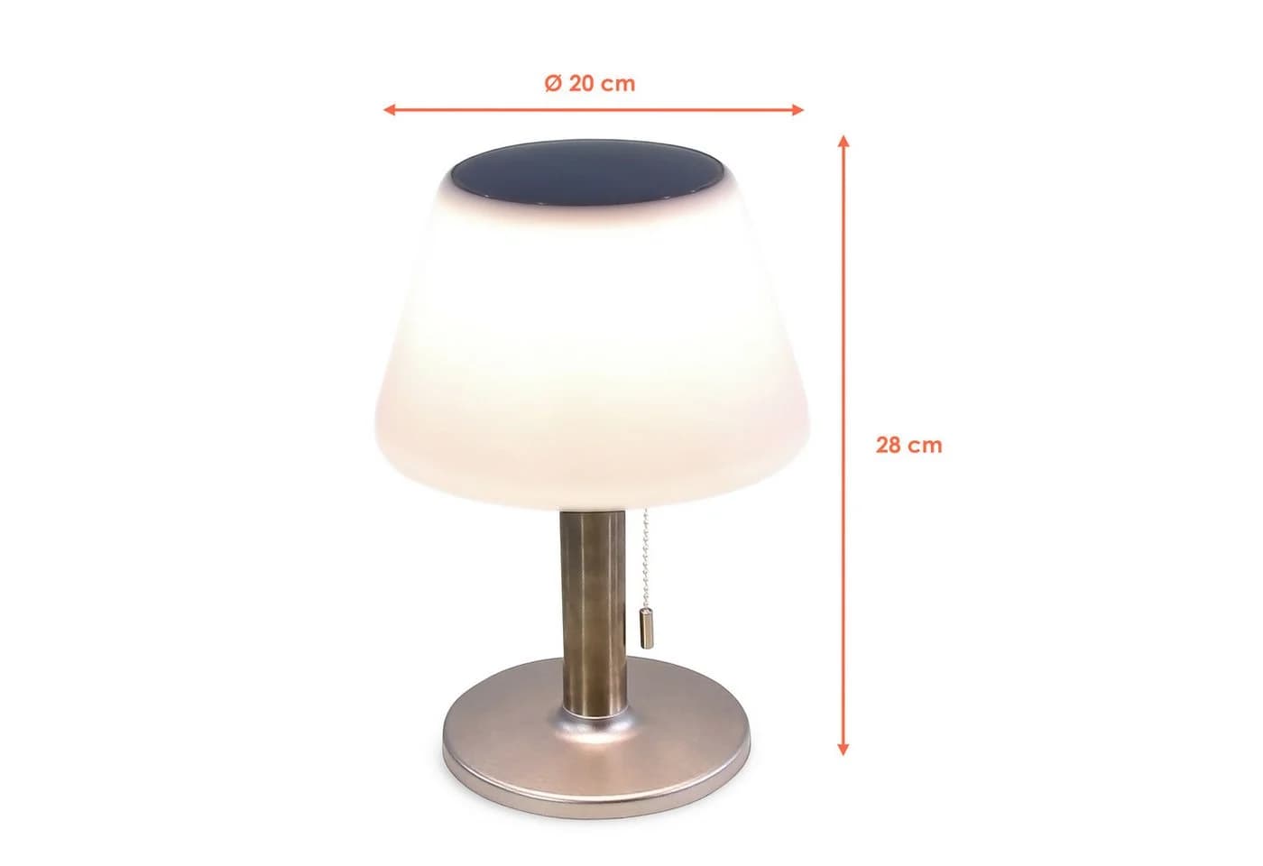 Spetebo Solar Tischlampe LED warmweiß 27 cm mit 3 Helligkeitsstufen - Bild 1