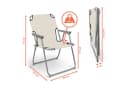Spetebo Campingstuhl 2er Set Beige Grau Metall Klappstuhl Bild 1