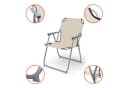Spetebo Campingstuhl 2er Set Beige Grau Metall Klappstuhl Bild 4