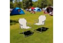 Spetebo Campingstuhl 2er Set Beige Grau Metall Klappstuhl Bild 5