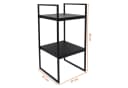 Spetebo Standregal Metall Schwarz 2 Fächer Bild 1