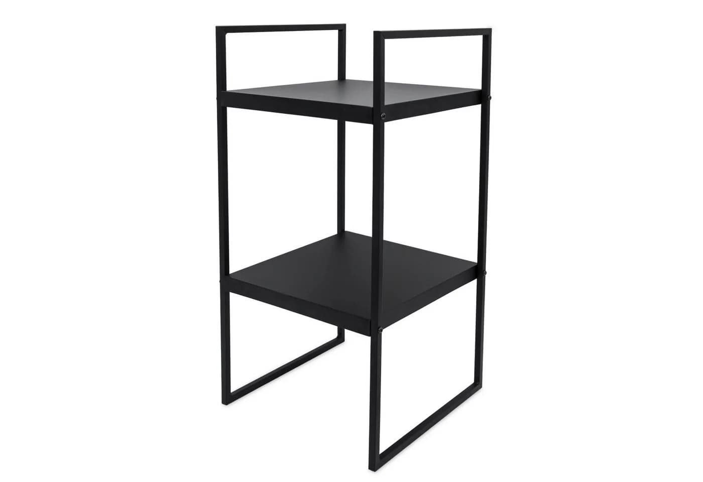 Spetebo Standregal Metall Schwarz 2 Fächer - Bild 2