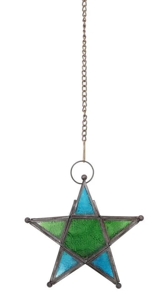 Guru-Shop Laternenkette mit Karabiner Gold 40 cm