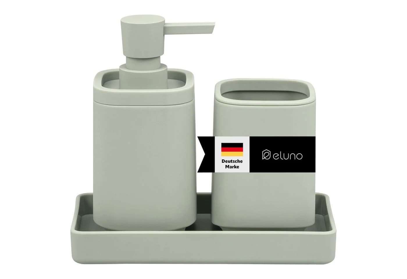 eluno Badaccessoire-Set VALONA 3tlg. Soft-Touch Salbei - Bild 2