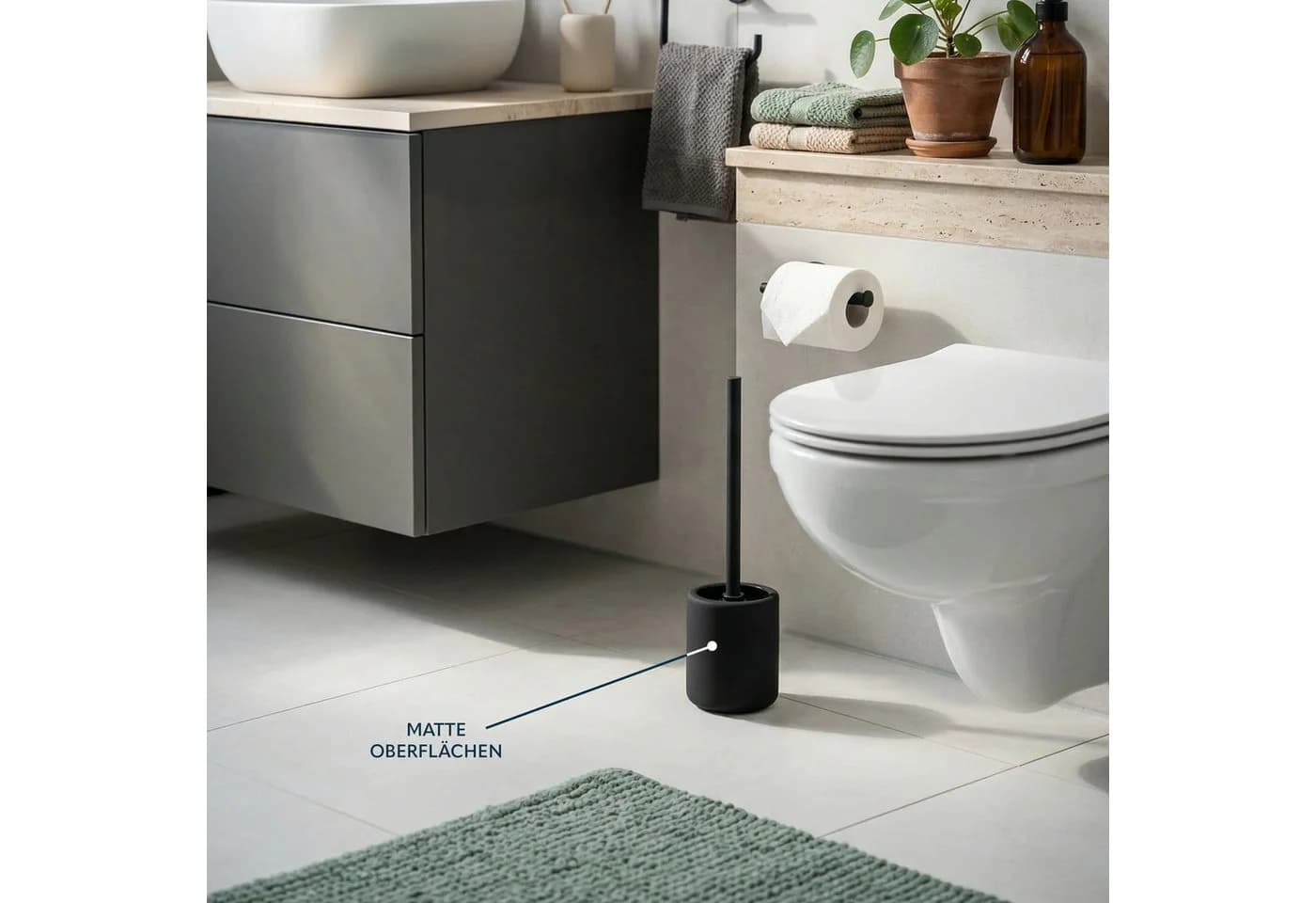 eluno CERANO WC-Garnitur Schwarz Keramik Soft-Touch - Bild 4