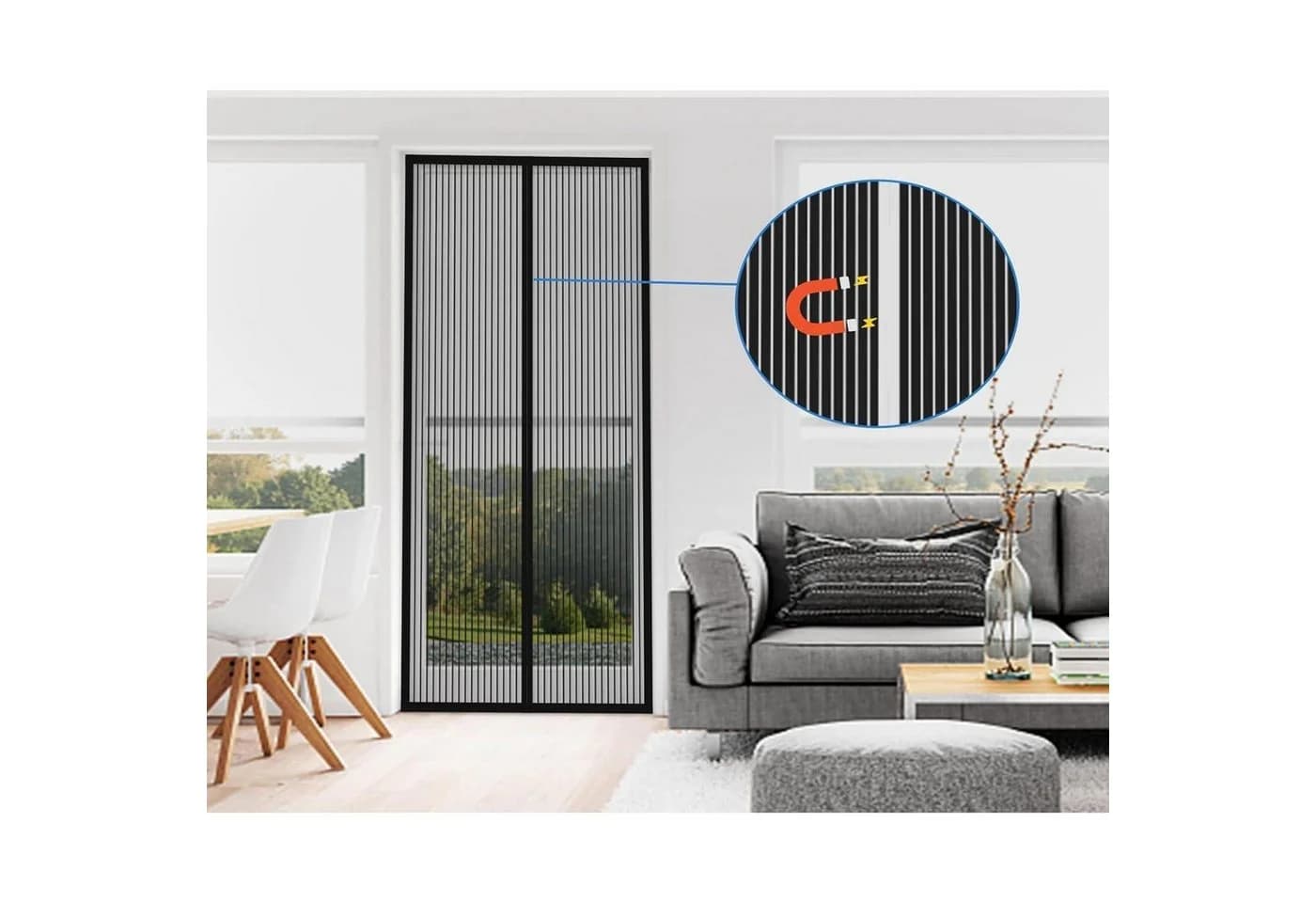LuxusKollektion Magnetischer Insektenschutz-Vorhang Schwarz - Bild 4