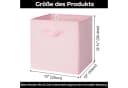 LuxusKollektion Faltbox Aufbewahrungswürfel Stoff Rosa 6er Set Bild 5