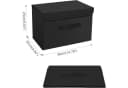 LuxusKollektion Faltbox 2er Set Schwarz mit Deckel und Griff Bild 1