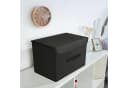 LuxusKollektion Faltbox 2er Set Schwarz mit Deckel und Griff Bild 5