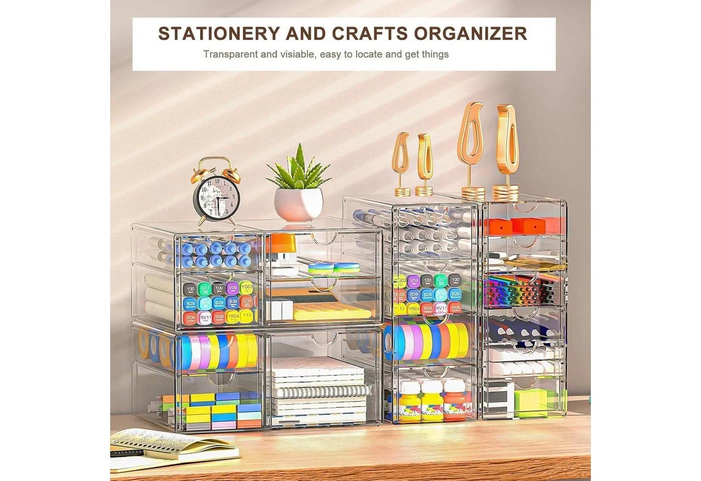 LuxusKollektion Kosmetikbox 10 Schubladen Transparent Acryl Organizer - Bild 3