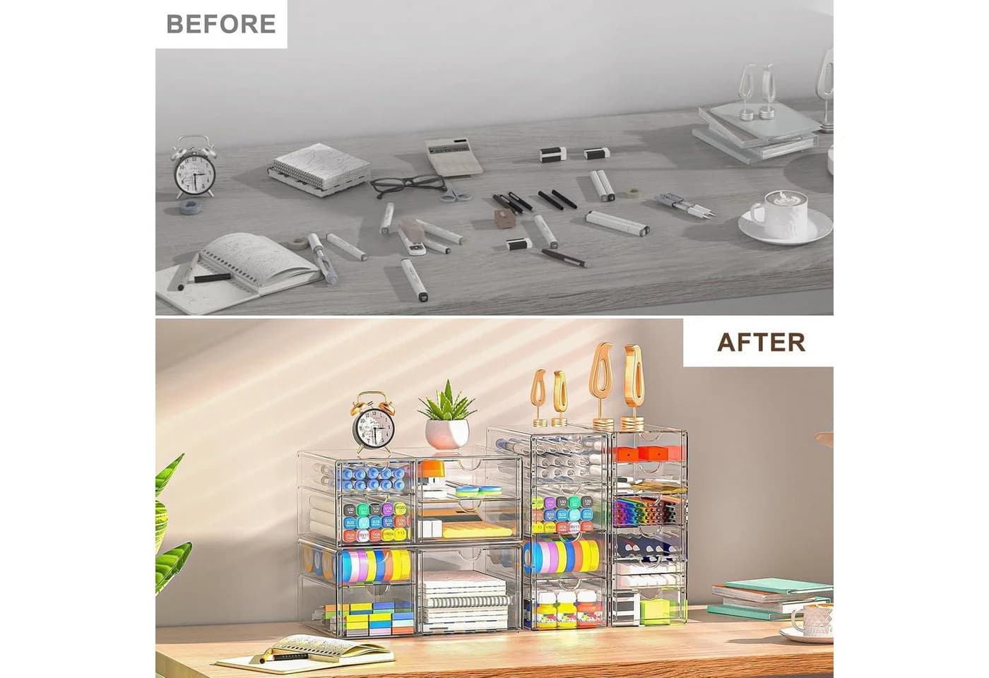 LuxusKollektion Kosmetikbox 10 Schubladen Transparent Acryl Organizer - Bild 5