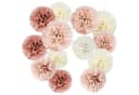 LuxusKollektion Deko-Set Seidenpapier Pompons Roségold Rosa 13-tlg. Bild 2