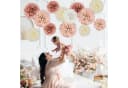 LuxusKollektion Deko-Set Seidenpapier Pompons Roségold Rosa 13-tlg. Bild 5