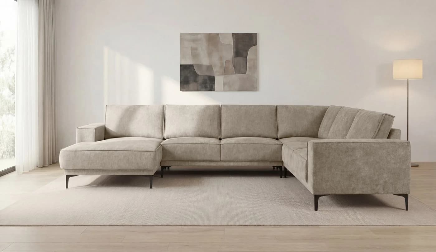 OTTO HOME OLAND U-Form Wohnlandschaft XXL Beige Skandi - Bild 2