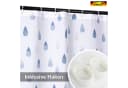 ANRO Duschvorhang FASTY Regentropfen Blau/Grau Polyester Bild 1