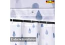 ANRO Duschvorhang FASTY Regentropfen Blau/Grau Polyester Bild 3