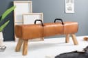 riess-ambiente Sitzbank TURNBOCK 134cm hellbraun Echtleder Bild 2